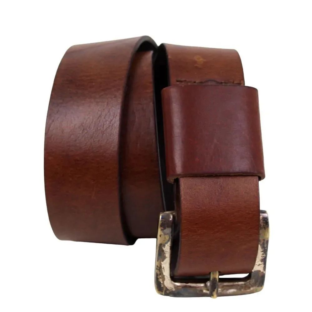SADDLE BROWN GENUINE LEATHER 1.5"Wd DRESS CASUAL WOMEN'S BELT Sz M (M58